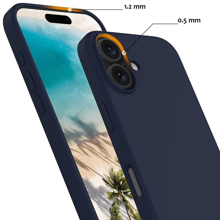 iPhone 16 MagSafe Silikon Case Hülle - Dunkelblau