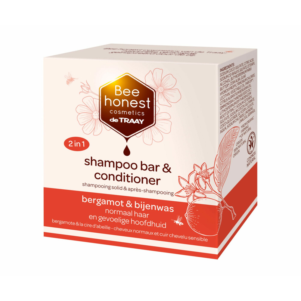 Bee Honest Shampoobar & Conditioner Bergamot & Bijenwas80 gr