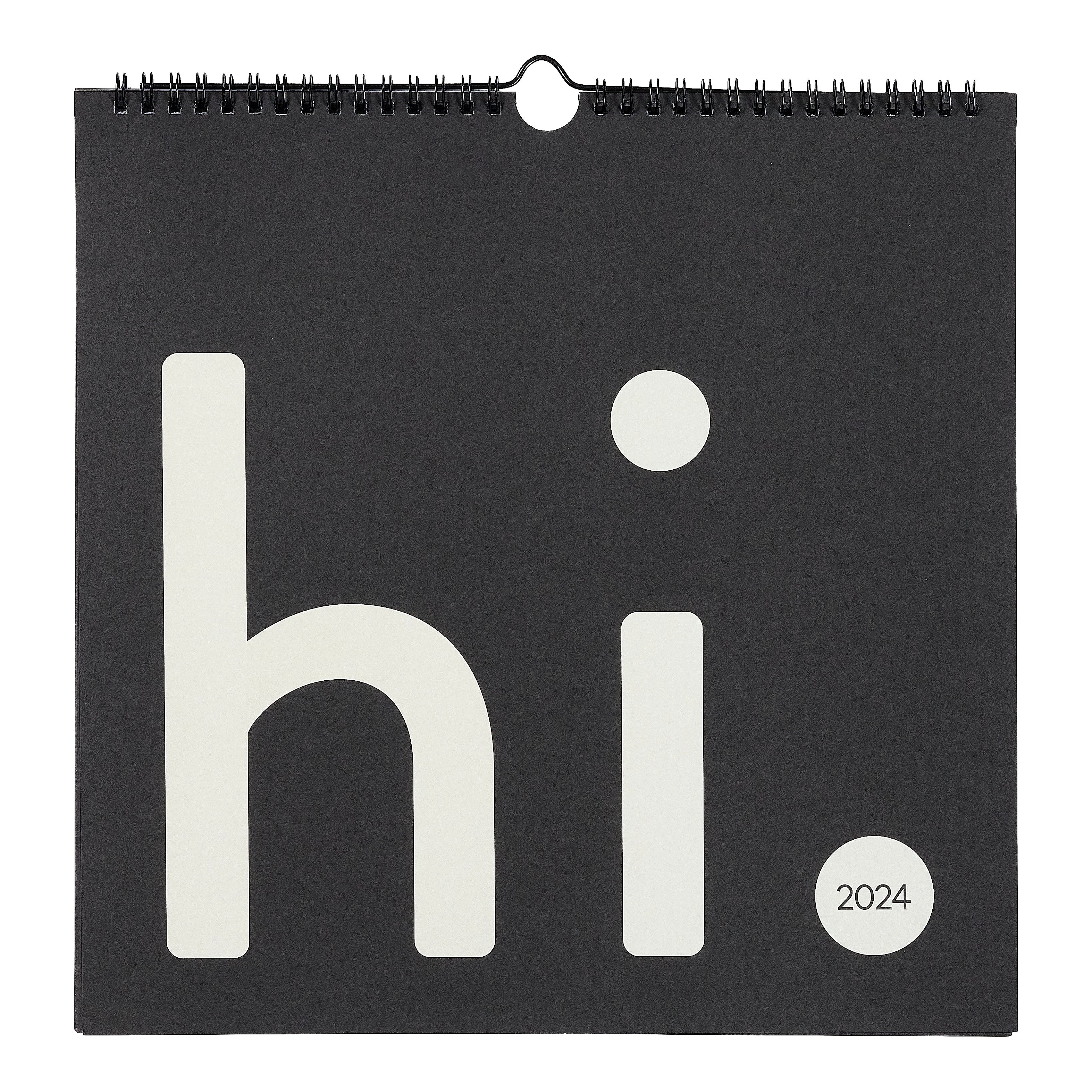 Design Letters  Wall Calendar 2024 - Light Grey/Sort