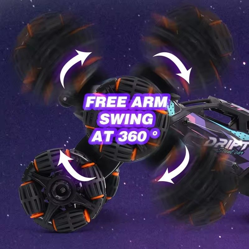 (1:20) Ferngesteuertes 2.4GHz RC Spielzeug Auto Six Wheels Offroad Car mit 360° Drehung / LED Licht / Sprühnebel (Batteriebetrieben) - Assortiert