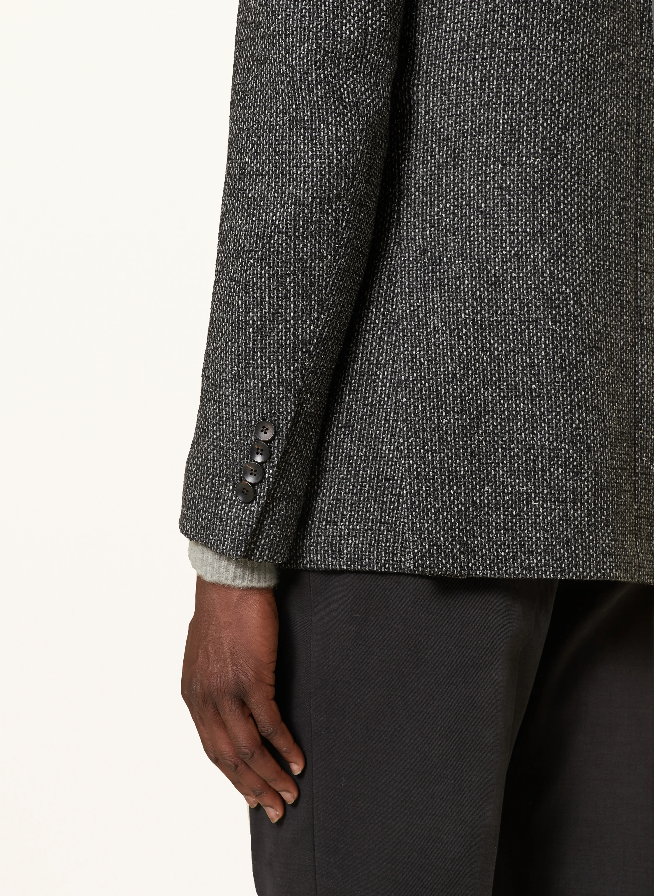 LARDINI Tweed-Sakko Extra Slim Fit mit Seide