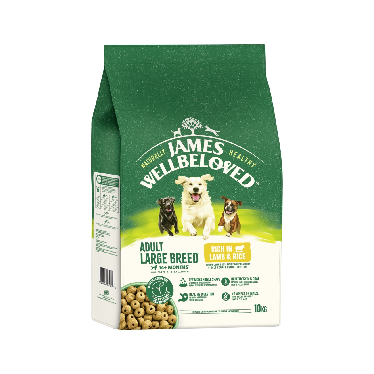 James Wellbeloved Lamm & Reis für große Hunde 10 Kg