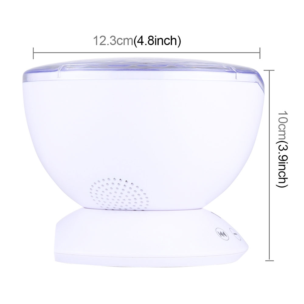 Ocean Wave Mini LED Projektor Nachthimmel Nachtlampe mit MP3 Player / Micro SD Kartenslot   Fernbedienung - Weiss