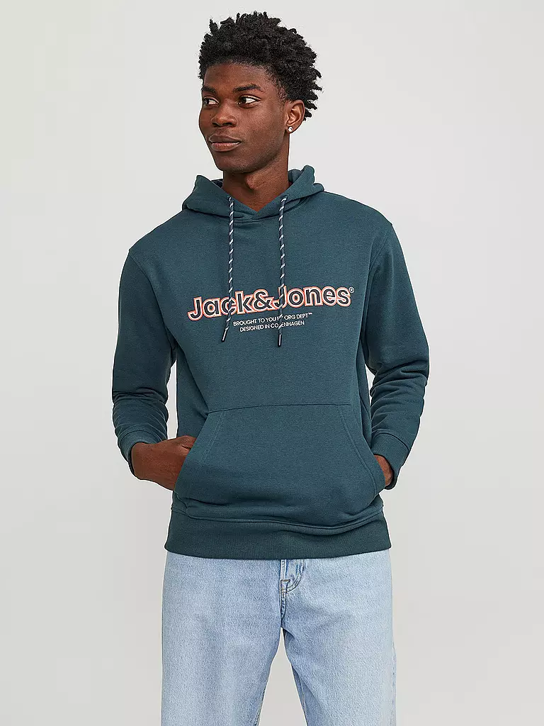 JACK & JONES Kapuzensweater - Hoodie JORLAKEWOOD petrol