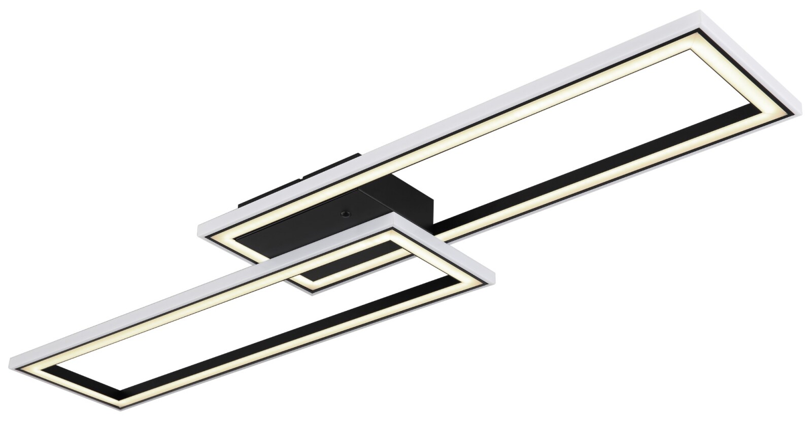 RGB-LED-Deckenleuchte - schwarz matt - opal - mit Fernbedienung
