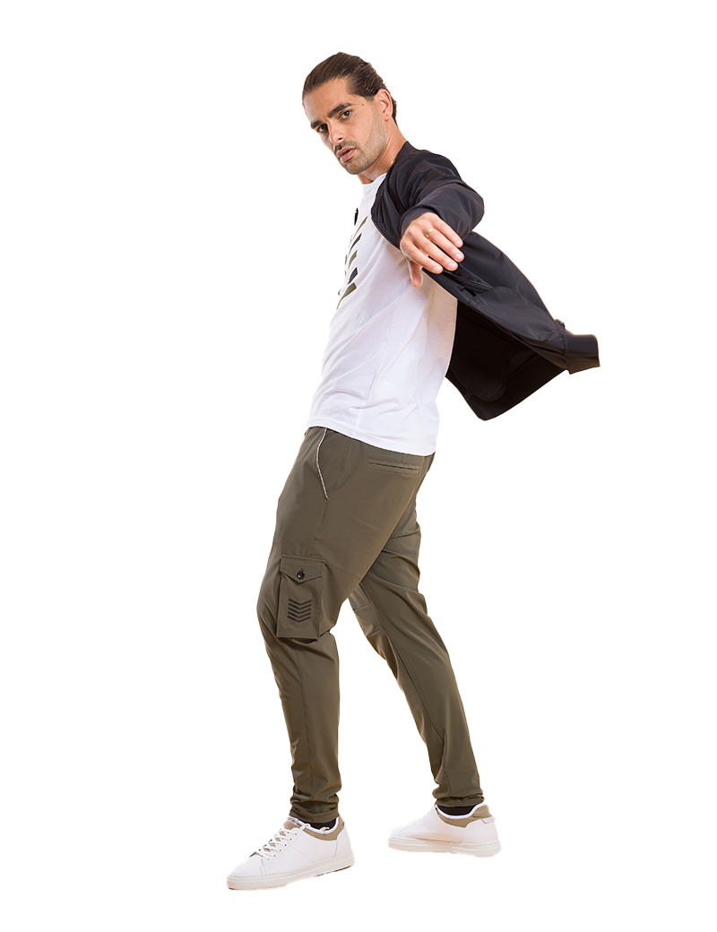 HBT MAN  - CHRIS PANTALON CARGO KAKI