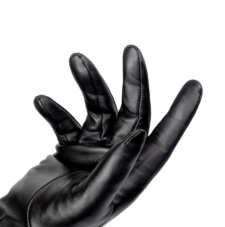 (1 Paar) Gr. S Damen Echtleder Handschuhe Kapazitive Touchscreen Handschuhe für Smartphone / Tablet - Schwarz