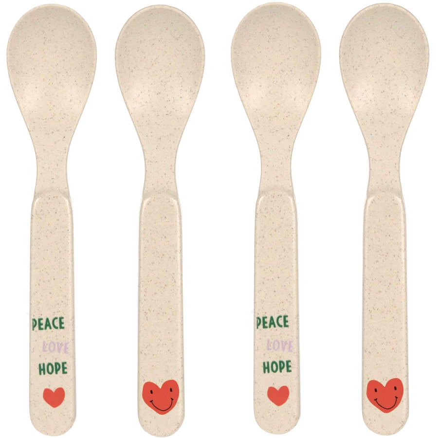 LÄSSIG Kinderlöffel Set 4-teilig, Happy Rascals Heart