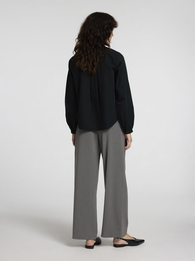 Selected Femme SLFBLAIR LS SHIRT EX Sort