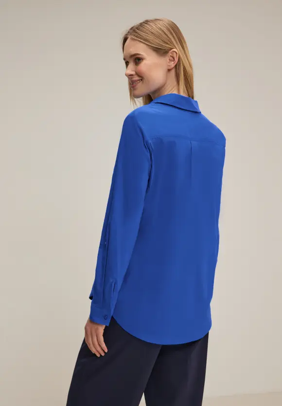 Business Longbluse - fresh intense gentle blue