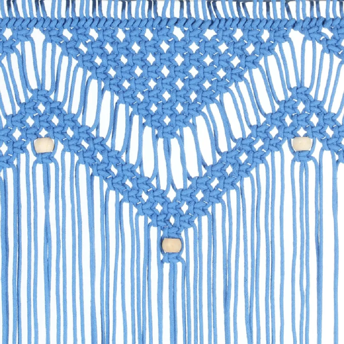 vidaXL Rideau macramé - Bleu 140x240 cm