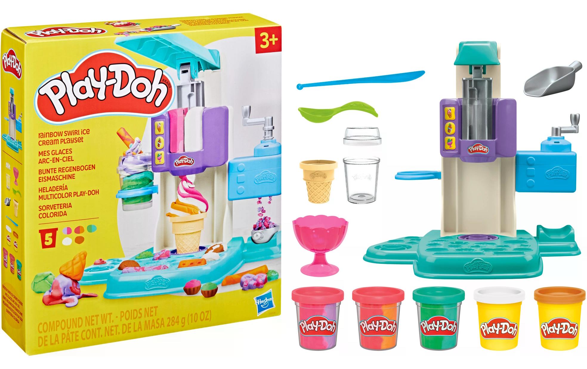 Knetspielzeug Regenbogen-EismaschineFarbenfrohes Eismaschinen-Spielset