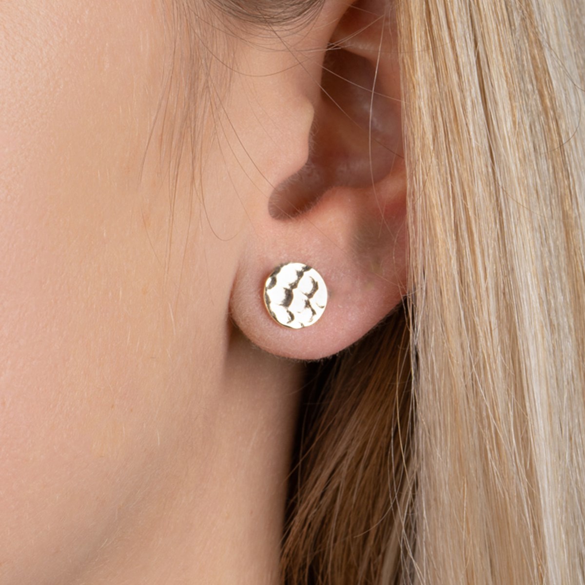 Boucles d'oreilles Brillaxis pastilles martelées