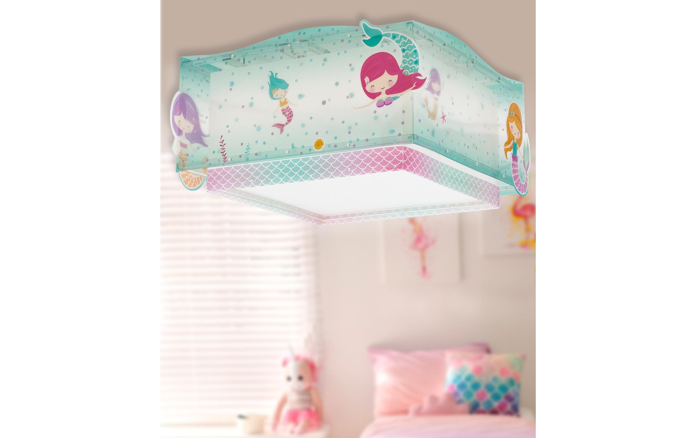 Deckenlampe MermaidsDeckenleuchte mit Doppelschirm für Kinderzimmer