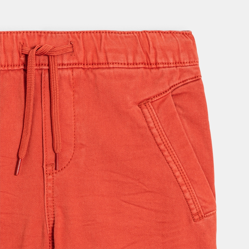 Pantalon cargo en toile orange Garçon