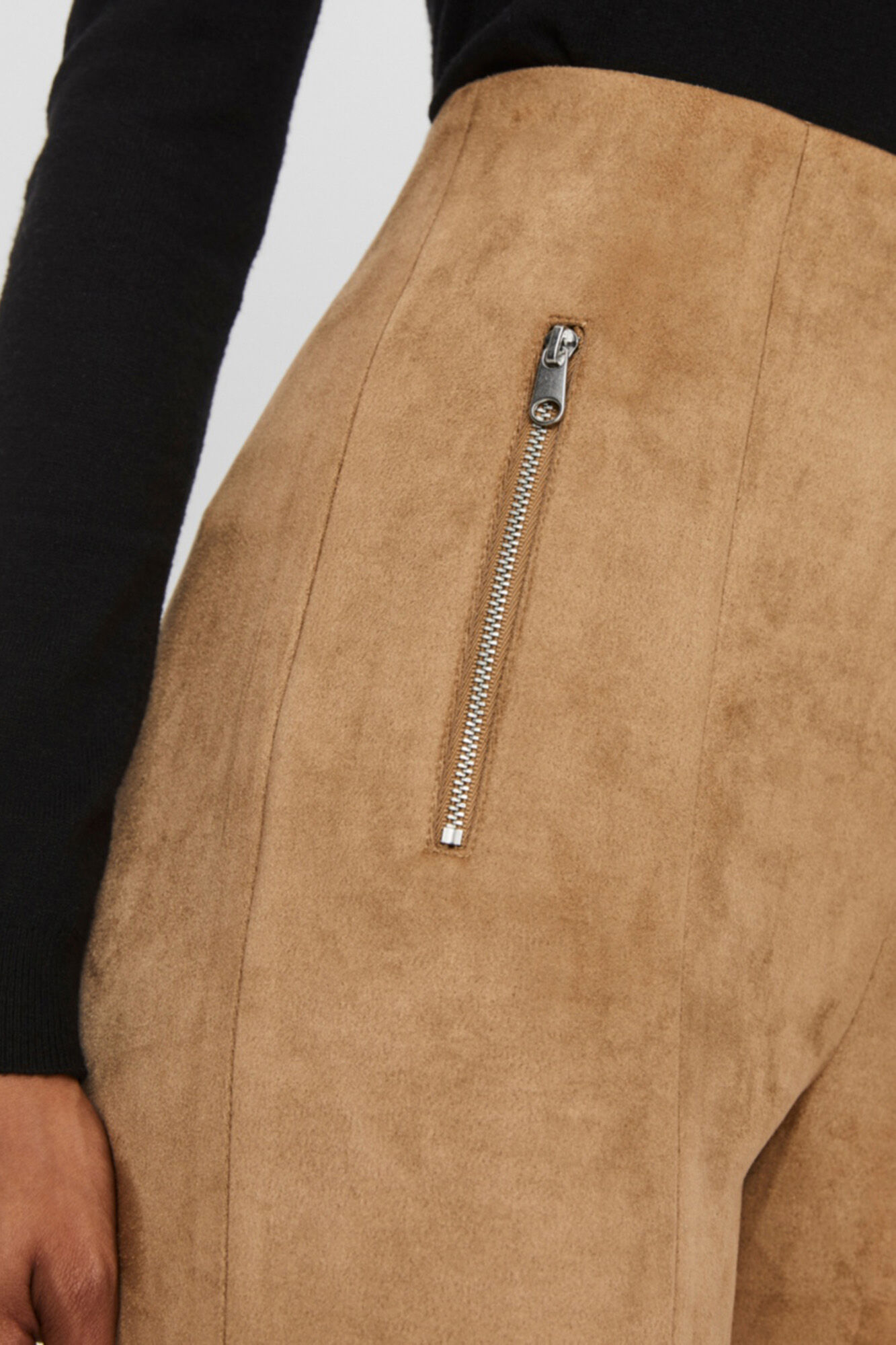 Leggings de camurça sintética - Marrom