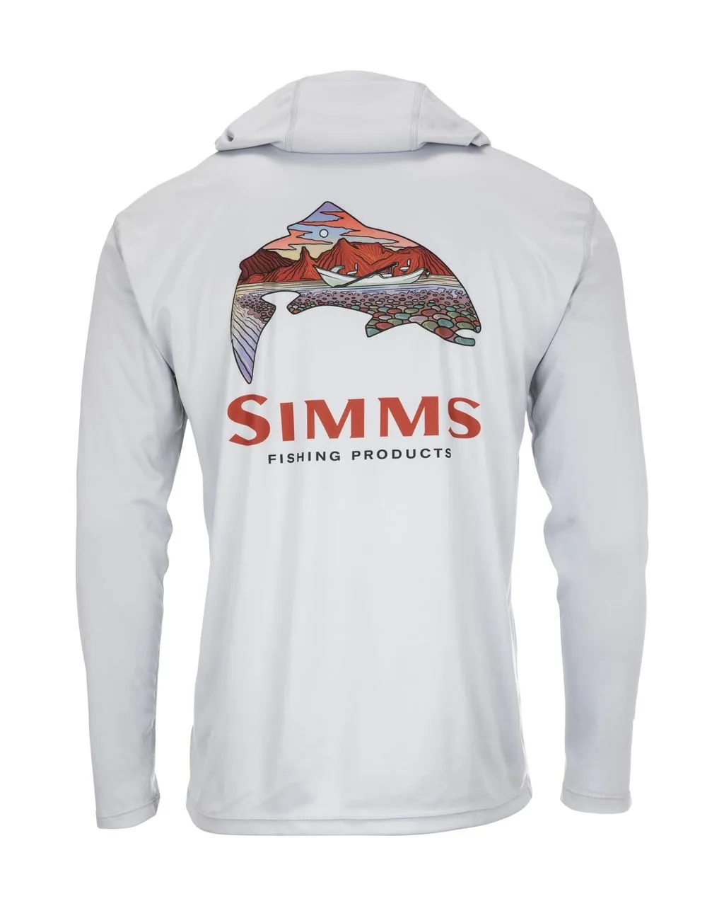 Simms Simms Tech Hoody Artist Series Trout Logo Flame/sterling