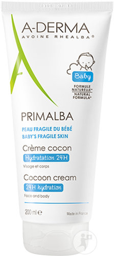 A-Derma Primalba Baby Crème Cocon Hydratation 24H Tube 200ml