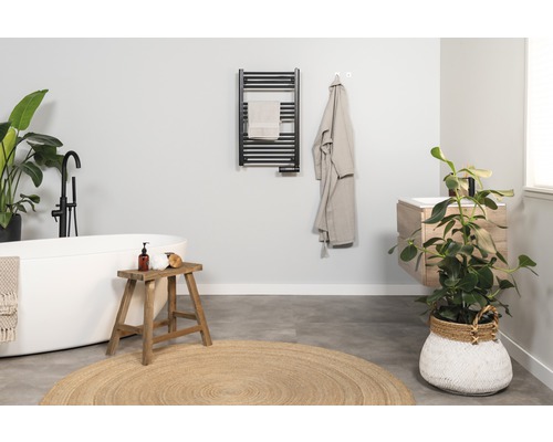 Eurom Sani-Towel 500 elektrische badkamerradiator, 80x50x3 cm, 500 watt, zwart