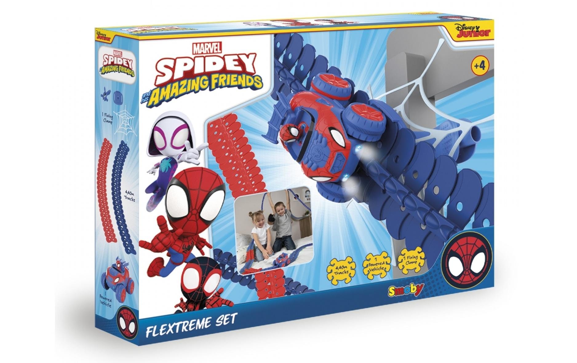 FleXtreme Spidey: Rennbahn-SetStrecken-Set mit Fahrzeug