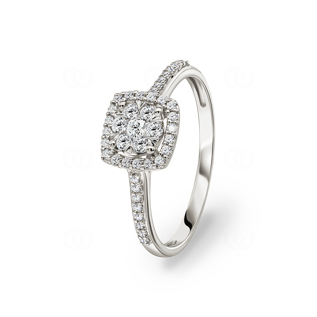 0.30 Karat Diamantring 750/18 K Weissgold