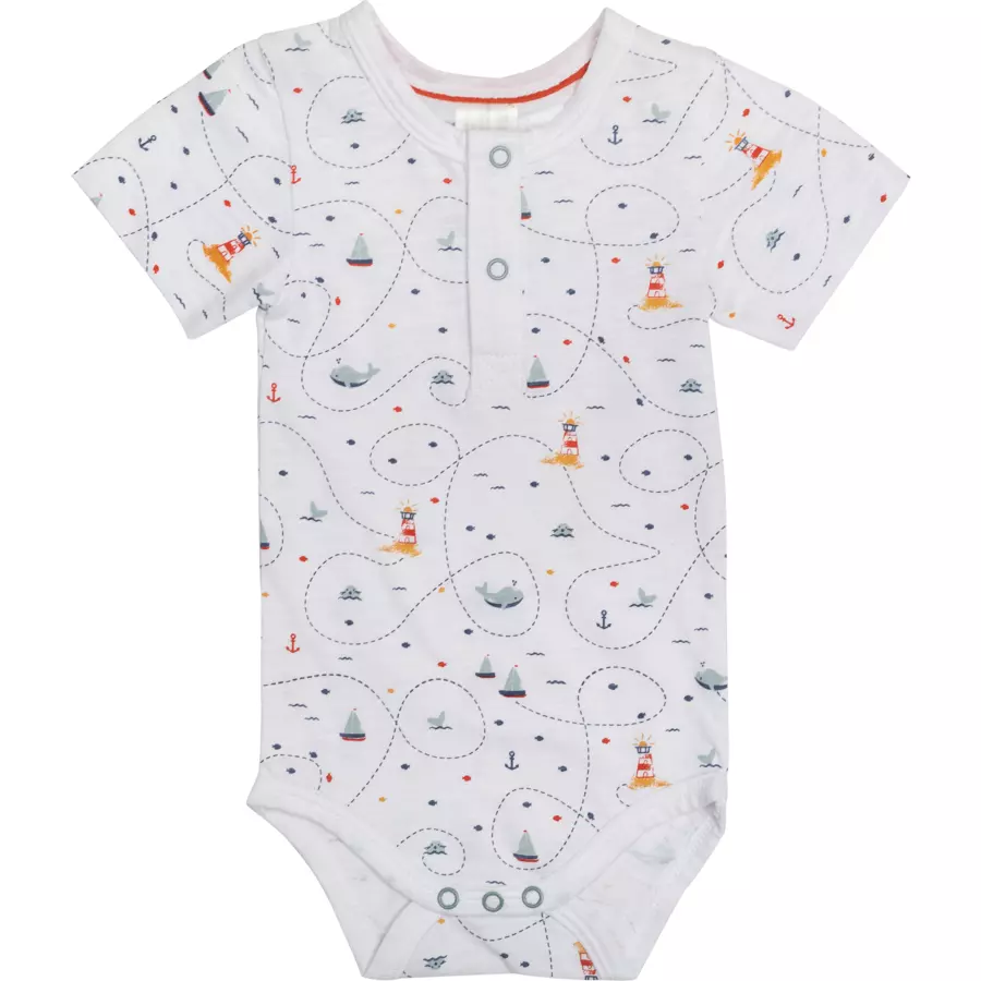 Dimo Tex Babybody kurzarm weiß