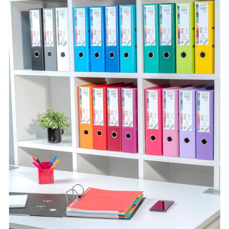 Classeur à levier Prem'Touch intérieur et extérieur en polypropylène A4 maxi - Dos 8 cm