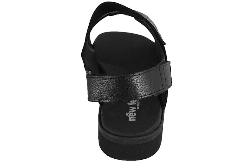 NEW FEET SANDAL I SORT GLAT SKIND