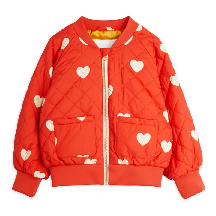 Mini Rodini Bomber Cœur Matière Recyclée | Rouge