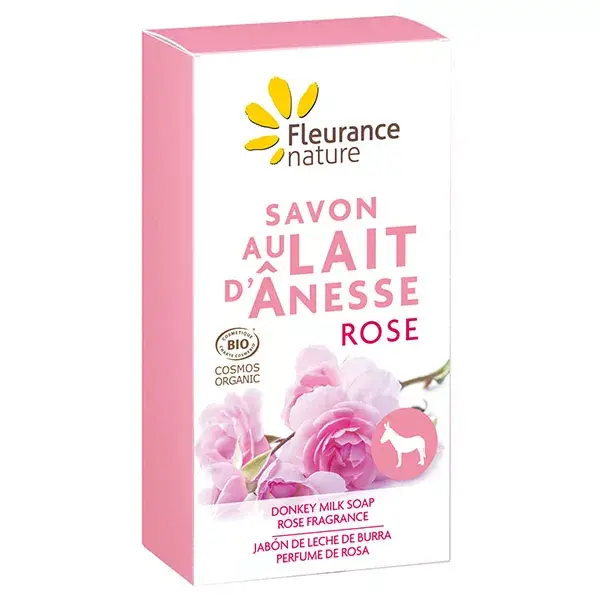 Sabonete Orgânico de Leite de Burra Rosa Fleurance Nature 100g