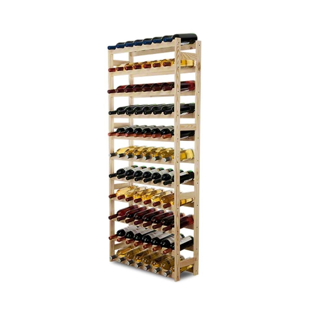 PROREGAL Pinotwine Wijnrek HxBxD 166 x 72 x 25 cm 77 Flessen Massief grenenhout Natuurlijk Onbehandeld