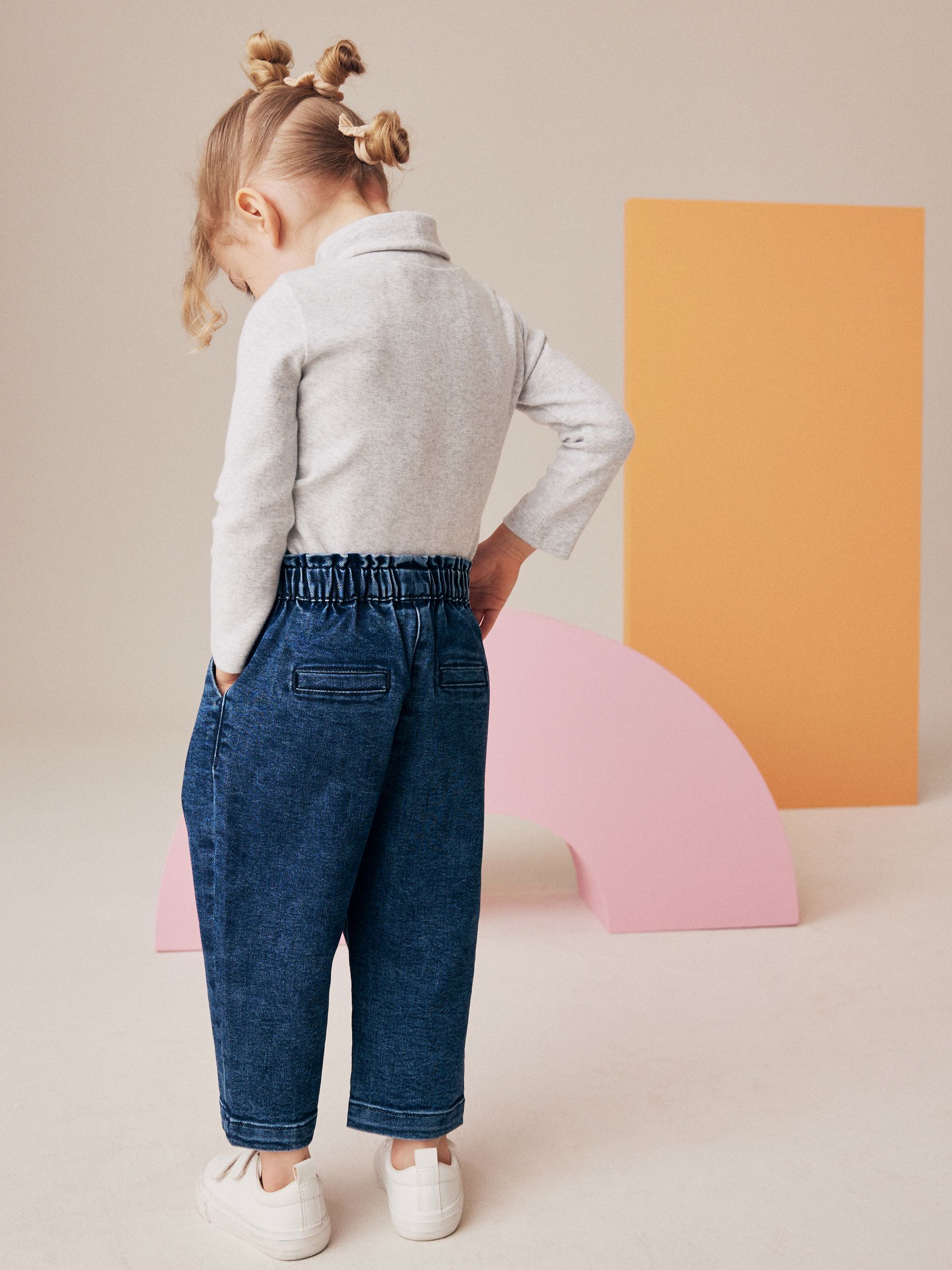 Denim - Jeans met gestrikte taille (3 mnd-7 jr)
