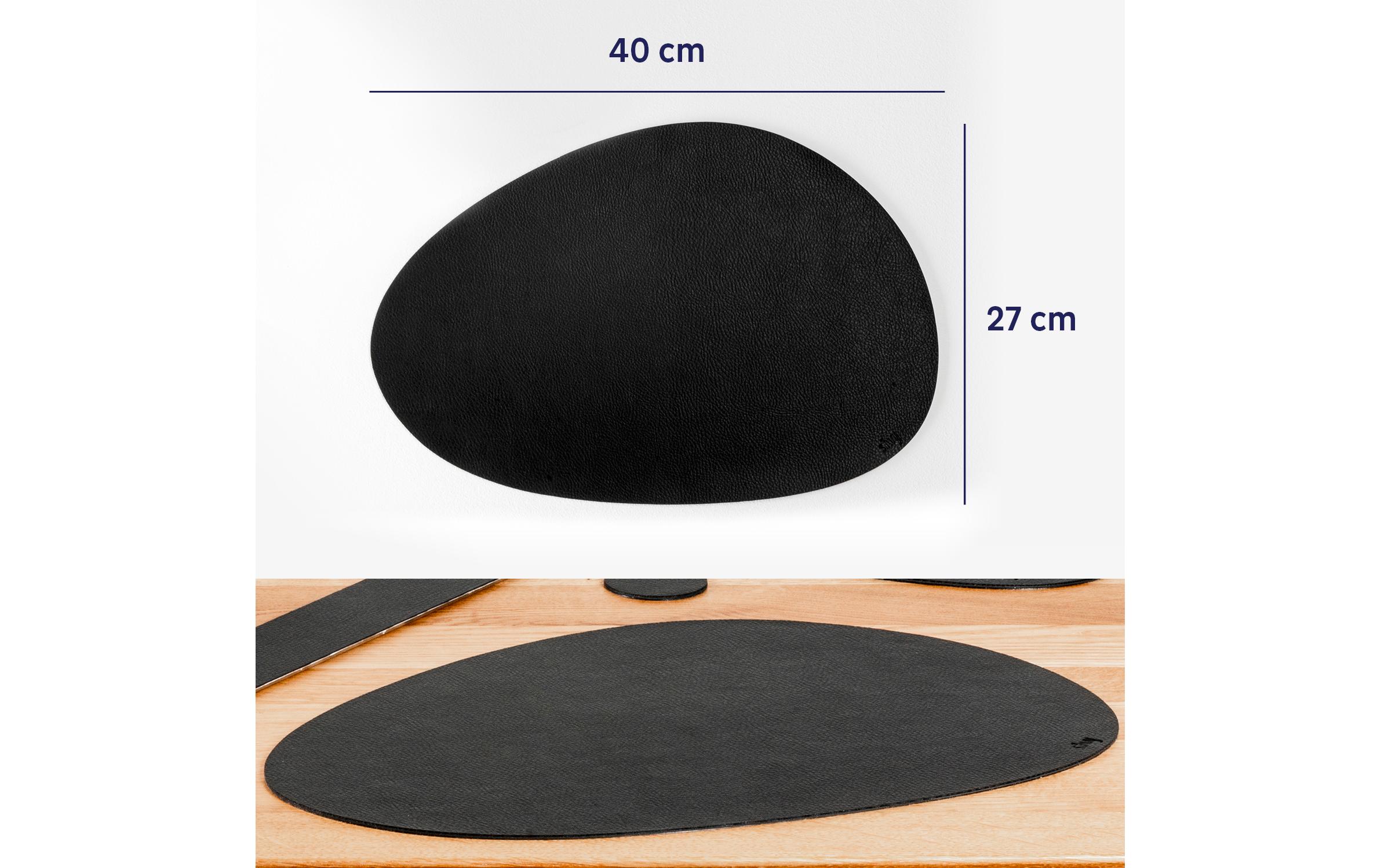Tischset Metall Nano Gel gross, Leder, 360 x 243 mmMetall Nano Gel Platzset