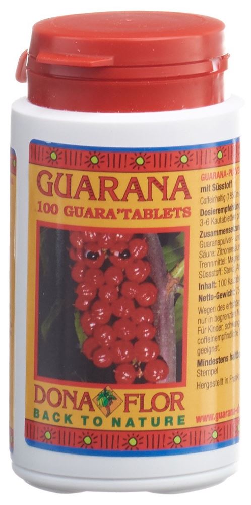 GUARANA DONA FLOR Kautabl 100 Stk<br>100 Stück, Kautablette