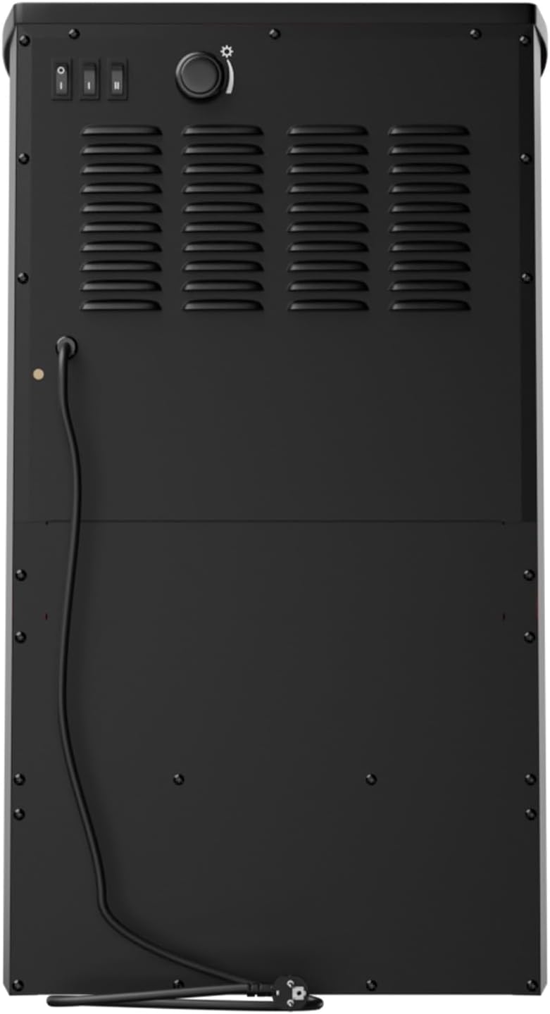 Tronitechnik® Elektrokamin elektrisch - Kaminfeuer mit LED Flammeneffekt, 1kW/2kW Watt Kamin, mit Thermostat Panorama-Sichtfenster Heizfunktion, 2 Heizstufen, mit Ventilation