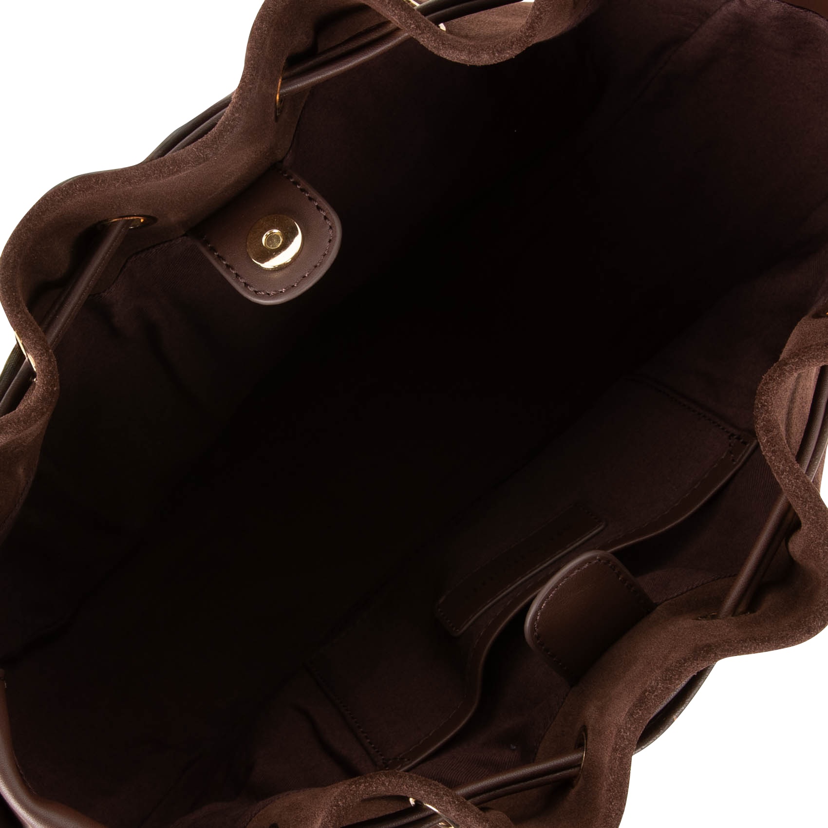 SAULINE - Sac en cuir velours | Marron