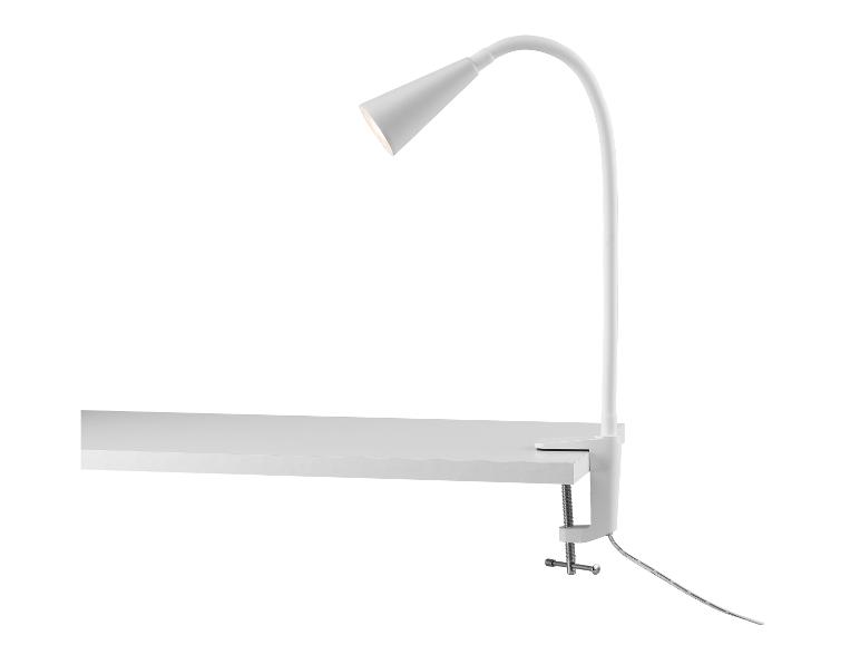 LED-klemlamp met flexibele metalen hals