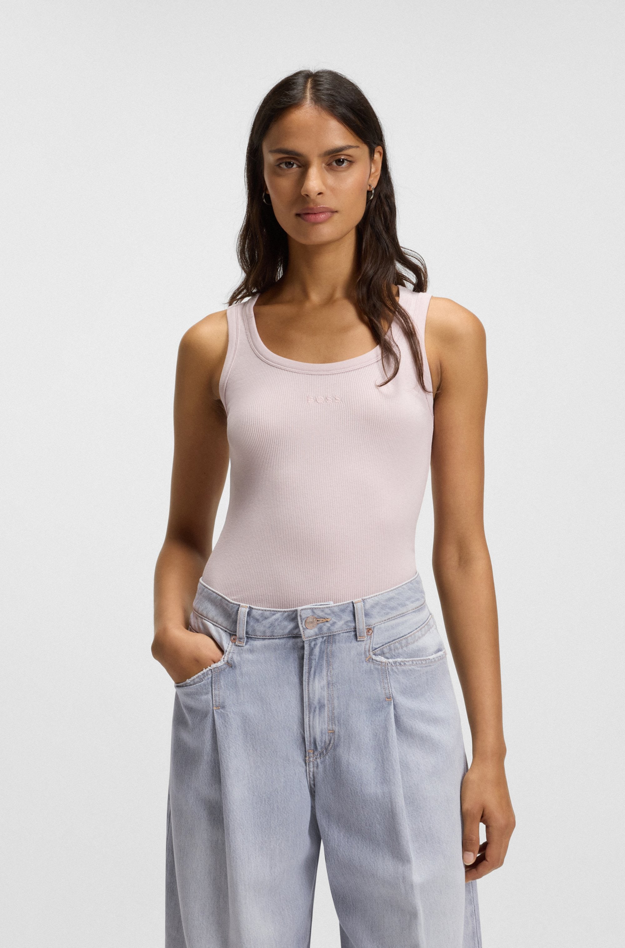BOSS ORANGE Longtop »Ematite Premium Damenmode«, mit Rundhalsausschnitt