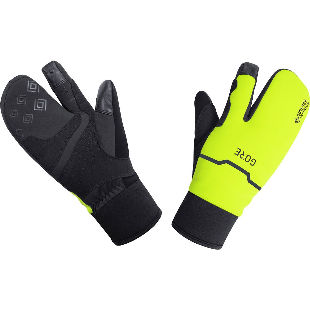 GOREWEAR GTX Infinium Thermo Split Radhandschuhe schwarz neongelb