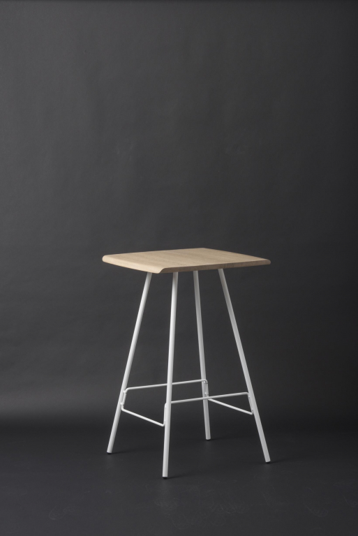 Gazzda Leina bar tafel 70x70 natural, groen onderstel