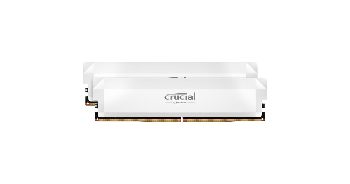 Crucial32 GB DDR5-6000 (2x 16 GB) Dual-Kit werkgeheugen  (Wit, CP2K16G60C36U5W, XMP 3.0, EXPO)