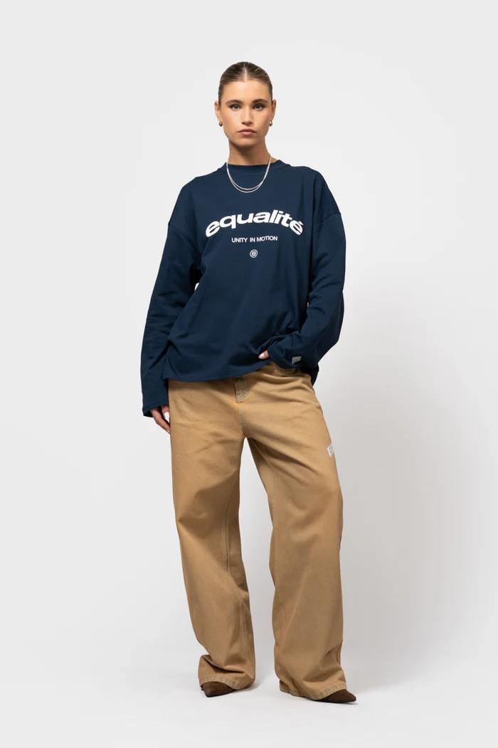 Equalité Fem Baggy Jeans Dames Beige
