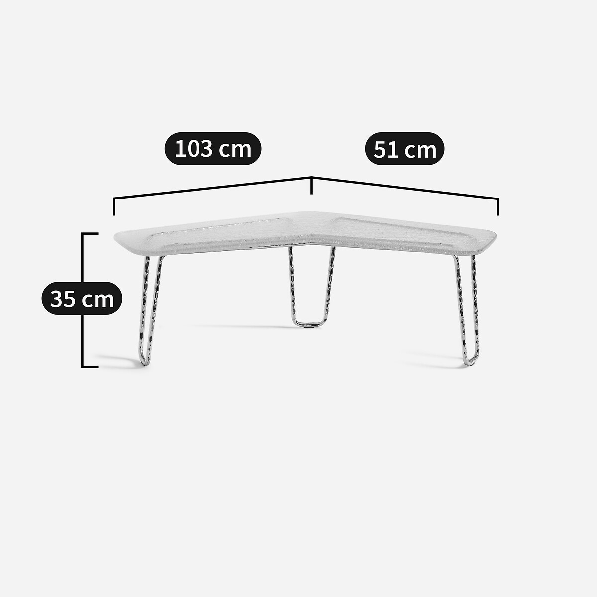 OTTO STUDIO PARA AM.PM<br>Mesa de centro em vidro e ferro, 35 cm de altura, Oasis