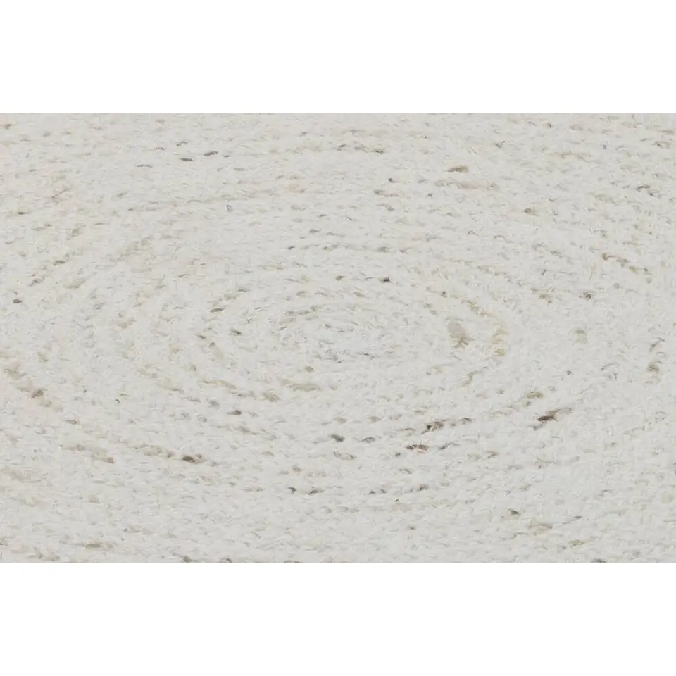 Vloerkleed Anjali - wit - Ø100 cm