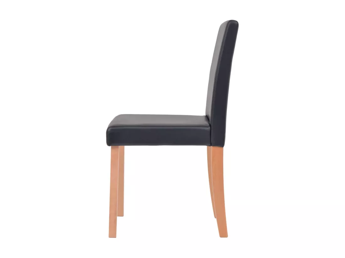 Table et chaises 7 pcs Cuir synthétique Chêne Noir