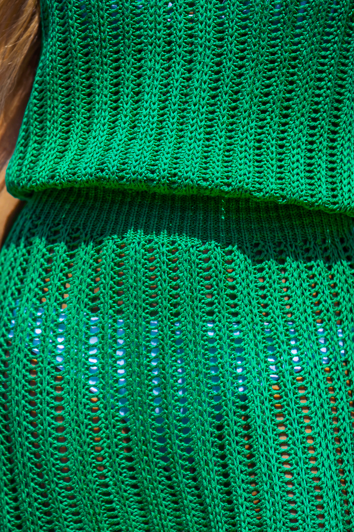 Robe cover up mini à col en V en crochet