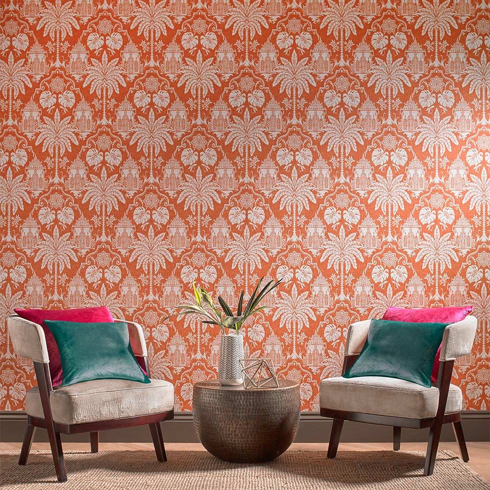 Graham & Brown - Vliesbehang - Imperial Orange -10mx52cm