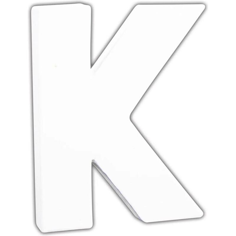 Petite lettre K 12cm - Blanc