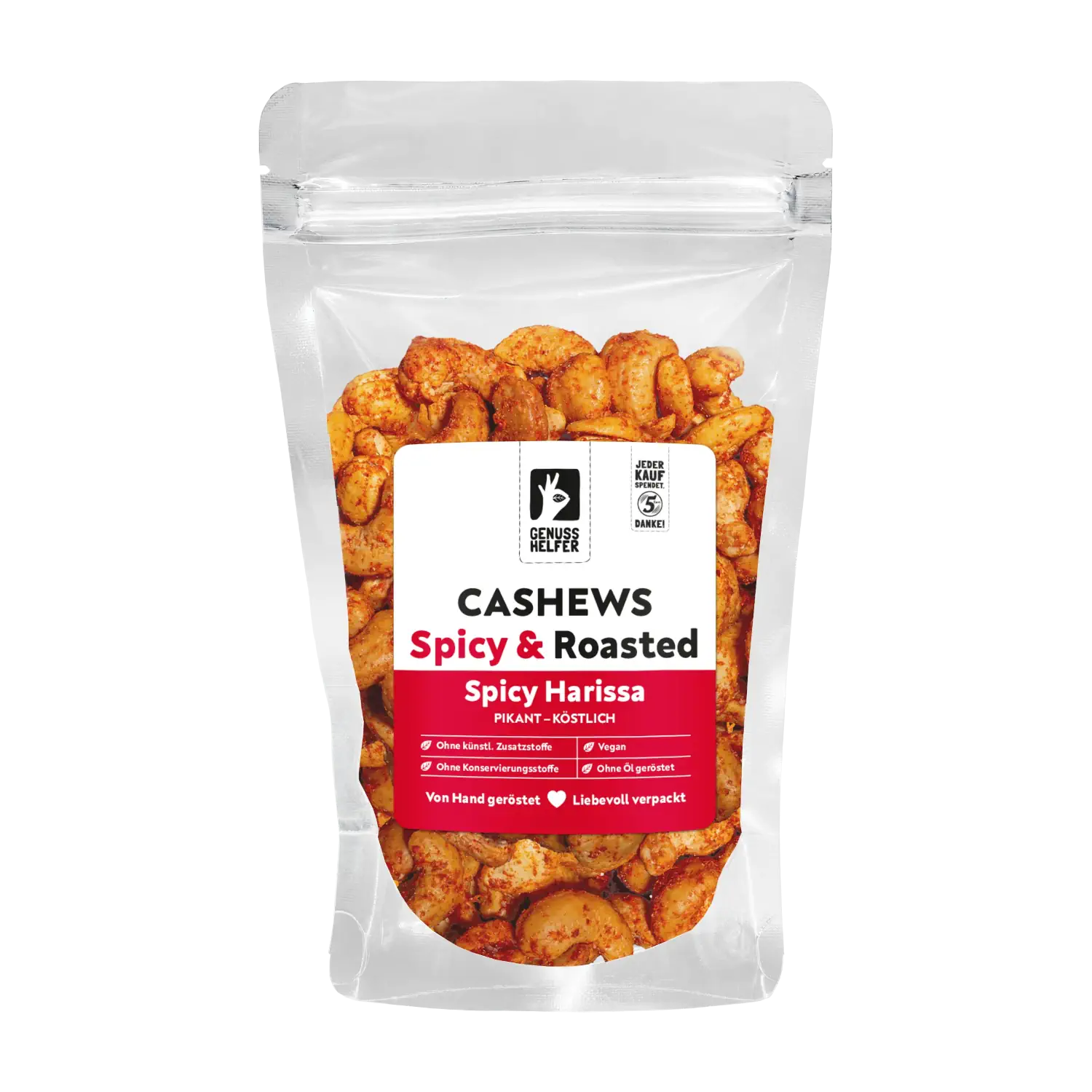Cashews Spicy Harissa, geröstet & gewürzt