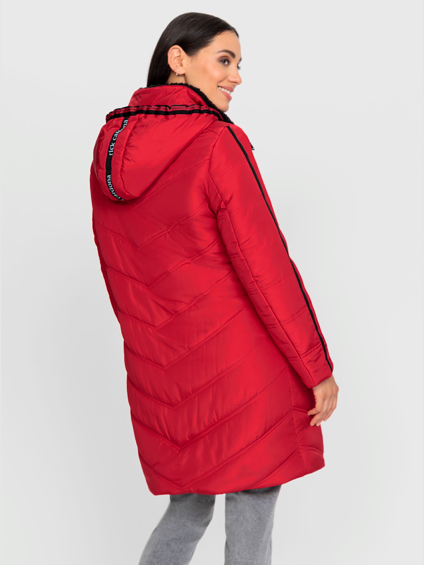 Manteau matelassé détails contrastés
